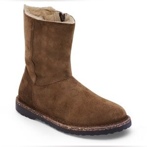 Birkenstock UPPSALLA DARK TEA SUEDE SHEARLING LINED WEATHERPROOF BOOTS 8